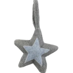 Northlight Stars>6.25" Shades Of Gray Felt Star Christmas Ornament