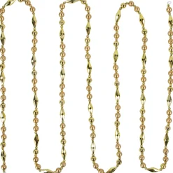 Beaded Garland*Northlight 9' Shiny And Matte Gold Beaded Christmas Garland, Unlit