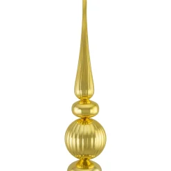 Commercial*Northlight 54" Shiny Gold And Glittered Topiary Finial Tower Commercial Christmas Decoration