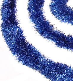 Unlit Garland*Northlight 50' Shiny Lavish Blue Christmas And Hanukkah Foil Tinsel Garland - Unlit
