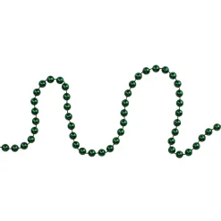 Beaded Garland*Northlight 15' Shiny Metallic Green Beaded Christmas Garland - Unlit