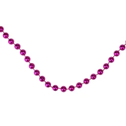 Beaded Garland*Northlight 15' Shiny Metallic Pink Beaded Christmas Garland, Unlit