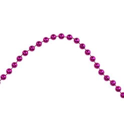 Beaded Garland*Northlight 15' Shiny Metallic Pink Beaded Christmas Garland, Unlit