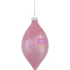 Northlight Finials>5.5" Shiny Pink Finial Christmas Glass Ornament
