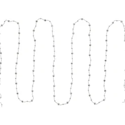 Beaded Garland*Northlight 15' Shiny Silver Mirrored Disco Ball Beaded Christmas Garland, Unlit