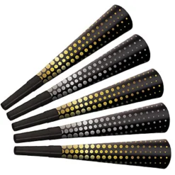 Beistle 9" Silver & Gold Cheers To The New Year Horns