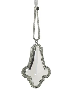 Allstate Pendants & Drops>8" Silver And Clear Crystal Pendant Christmas Ornament