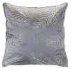 Pillows & Throws*Melrose 17" Silver And White Embroidered Pine Branch Square Christmas Throw Pillow