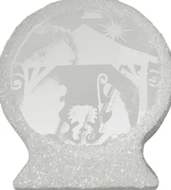 Nativities*Northlight 9.25" Silver Battery Operated Nativity Scene Christmas Tabletop Decor