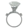 Allstate Fashion & Beauty>3" Silver Diva Glitter Faux Diamond Three Band Wedding Ring Christmas Ornament