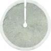 Mini Tree Skirts*Northlight 20" Silver Glittered Mini Christmas Tree Skirt With White Fur Trim