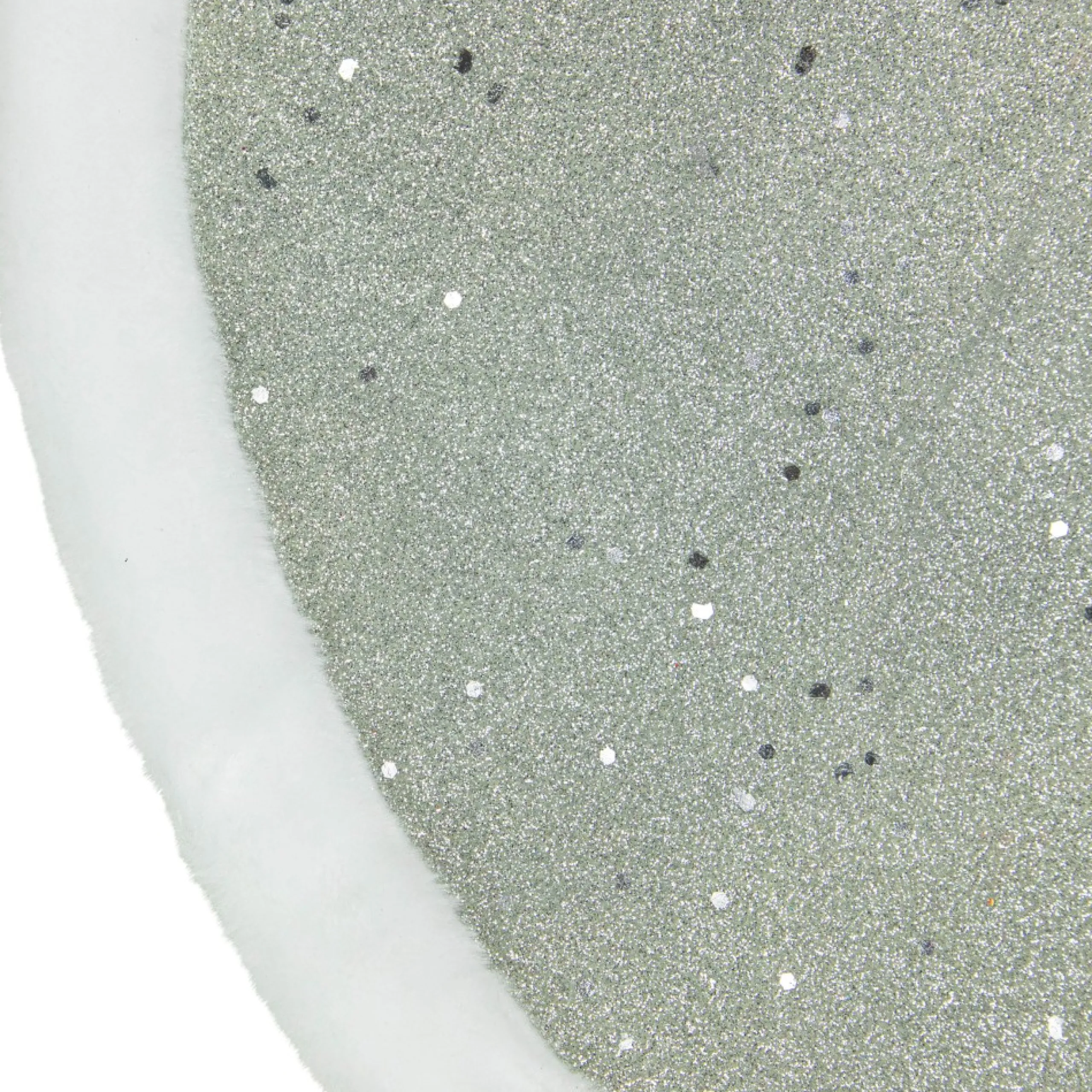 Mini Tree Skirts*Northlight 20" Silver Glittered Mini Christmas Tree Skirt With White Fur Trim