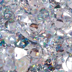 Showdown Displays 15' Silver Holographic Metallic Floral Sheeting Party Streamers