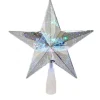 Star Tree Toppers*Kurt Adler 8.75" Silver "Merry Christmas" Star Tree Topper - Multi Colored