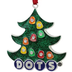 Northlight Licensed>3" Silver Plated Dots Candy Logo Christmas Tree Ornament With European Crystals
