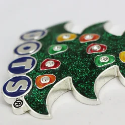 Northlight Licensed>3" Silver Plated Dots Candy Logo Christmas Tree Ornament With European Crystals