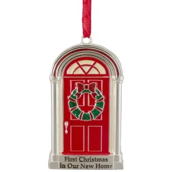 Northlight Inspirational>3" Silver Plated "First Christmas In Our New Home" European Crystal Christmas Ornament
