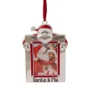 Northlight Santa Claus>3.5" Silver "Santa And Me" Photo Frame Christmas Ornament With Crystals