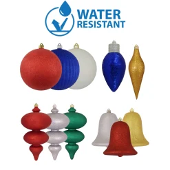 Christmas by Krebs Bells & Jingle Buddies>7" Silver Shatterproof Glitter Christmas Bell Ornament