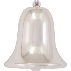 Christmas by Krebs Bells & Jingle Buddies>9" Silver Shatterproof Shiny Christmas Bell Ornament