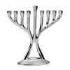 Rite Lite 4.75" Silver Solid Mini Hanukkah Menorah Candles Stand