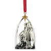 Northlight Nativity & Religious>3.5" Silver-Plated Nativity Scene Christmas Ornament With European Crystals