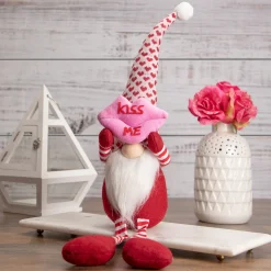 Northlight 23" Sitting Kiss Me Lips Valentine's Day Gnome