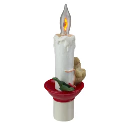 Roman 7" Sleeping Mouse In Teacup With Candle Christmas Night Light