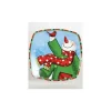 Serving Pieces*Lynn Roberts 12" Snow Drift Multi-Color Snowman Square Porcelain Christmas Dining Plate