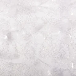 Showdown Displays 15' Snow White Contemporary Metallic Floral Sheeting Party Streamers