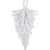 Unlit Teardrops*Northlight 30" Snow White Pine Artificial Teardrop Christmas Swag, Unlit