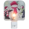Northlight 4" Snowman And Penguins Glass Christmas Night Light