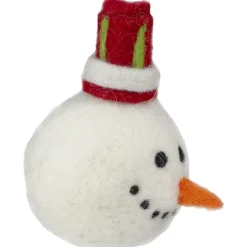 Tii Collections Snowmen>5" Snowman Head With A Red And White Hat Christmas Ornament