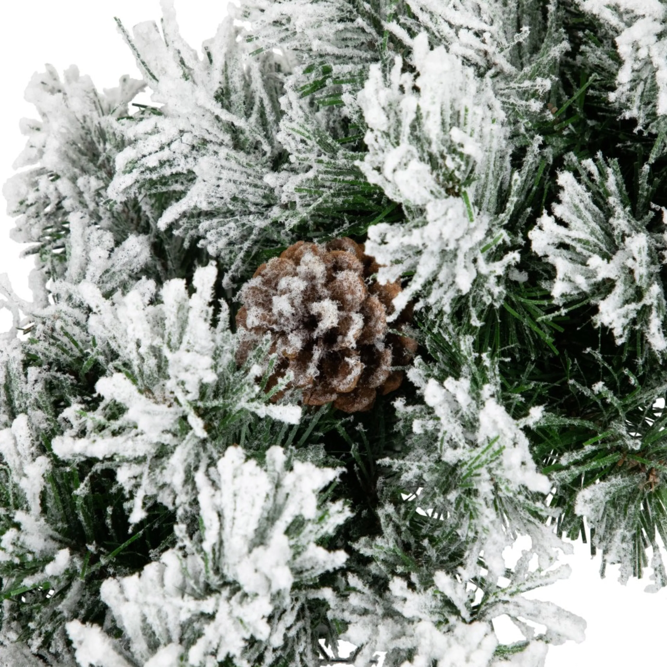 Unlit Wreaths*Northlight 36" Snowy Flocked Angel Pine With Pine Cones Artificial Christmas Wreath - Unlit
