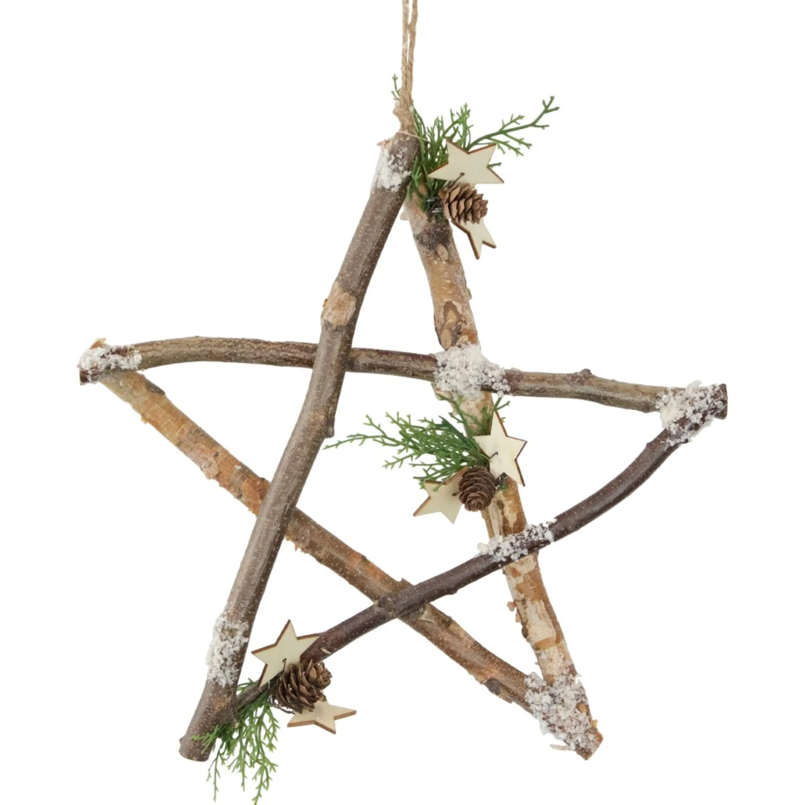 Wall & Door Decorations*Northlight 13.75" Snowy Pinecone Branch Christmas Star Wall Decor