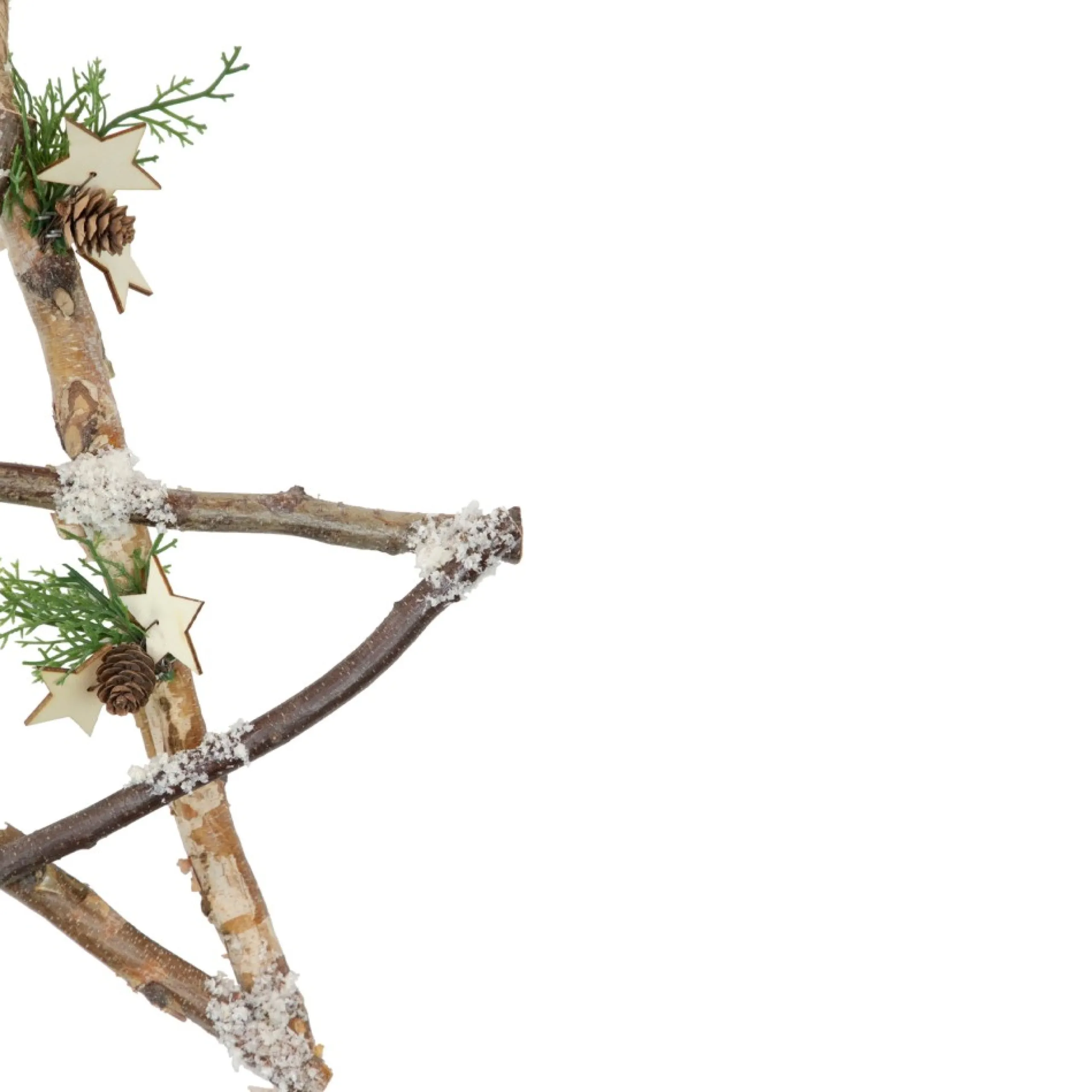 Wall & Door Decorations*Northlight 13.75" Snowy Pinecone Branch Christmas Star Wall Decor