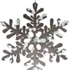 Melrose Snowflakes>8" Snowy Winter Glitter Tipped Brown And White Snowflake Decorative Christmas Ornament