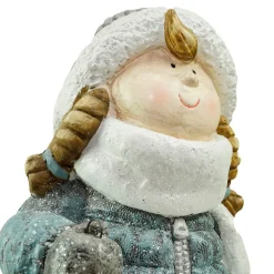Candles & Holders*Northlight 18" Snowy Woodlands Little Girl Holding Tea Light Lantern Christmas Figurine