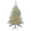 Northlight 4 And 4.5 Feet Tall>4.5' Soft Metallic Champagne Artificial Tinsel Christmas Tree - Clear Lights