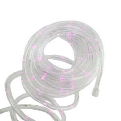 Northlight 12' Solar Powered Multi-Function Pink Led Indoor/Outdoor Christmas Rope Lights With Ground Stake