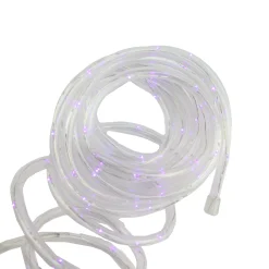 Northlight 12' Solar Powered Multi-Function Purple Led Indoor/Outdoor Christmas Rope Lights With Ground Stake