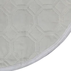 48 Inch And Smaller*Northlight 18" Solid Cream White Quilted Christmas Hexagon Mini Tree Skirt