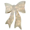 Window Decorations*Northlight 24" Sparkling Cream Lighted Bow Christmas Window Silhouette Decoration