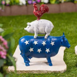 Northlight 12" Stacked Patriotic Farm Animals Outdoor Garden Statue