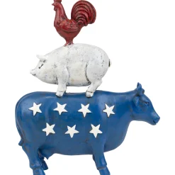 Northlight 12" Stacked Patriotic Farm Animals Outdoor Garden Statue