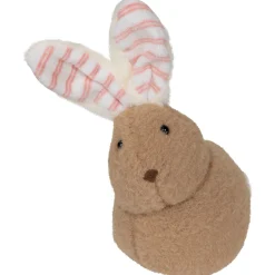 Northlight 9" Tawny Brown And White Plush Rabbit Easter Tabletop Figurine