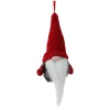 Northlight Santa Claus>6" Tiny Gray And Red Striped Faux Fur Christmas Santa Gnome Ornament