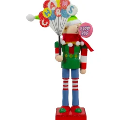 Table Top Pieces*Northlight 11" Tootsie Roll Charms Blow Pop Wooden Christmas Elf Figure