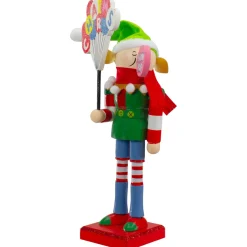 Table Top Pieces*Northlight 11" Tootsie Roll Charms Blow Pop Wooden Christmas Elf Figure
