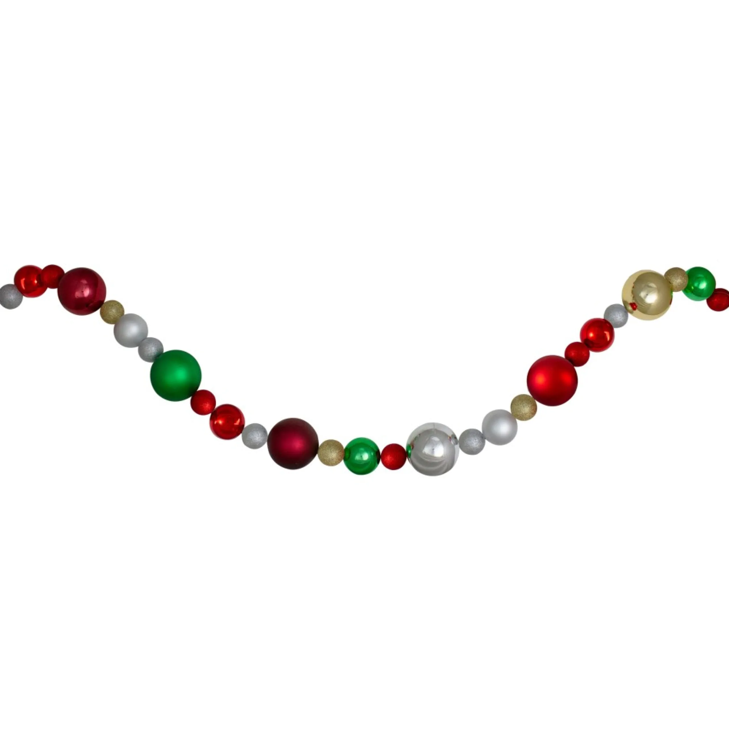 Shatterproof Ball Garland*Northlight 6' Traditional Colored Shatterproof Ball Artificial Christmas Garland - Unlit